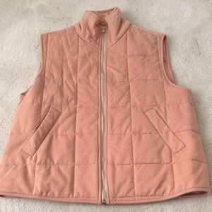 Pink lily Women's Quilted Vest - Peach